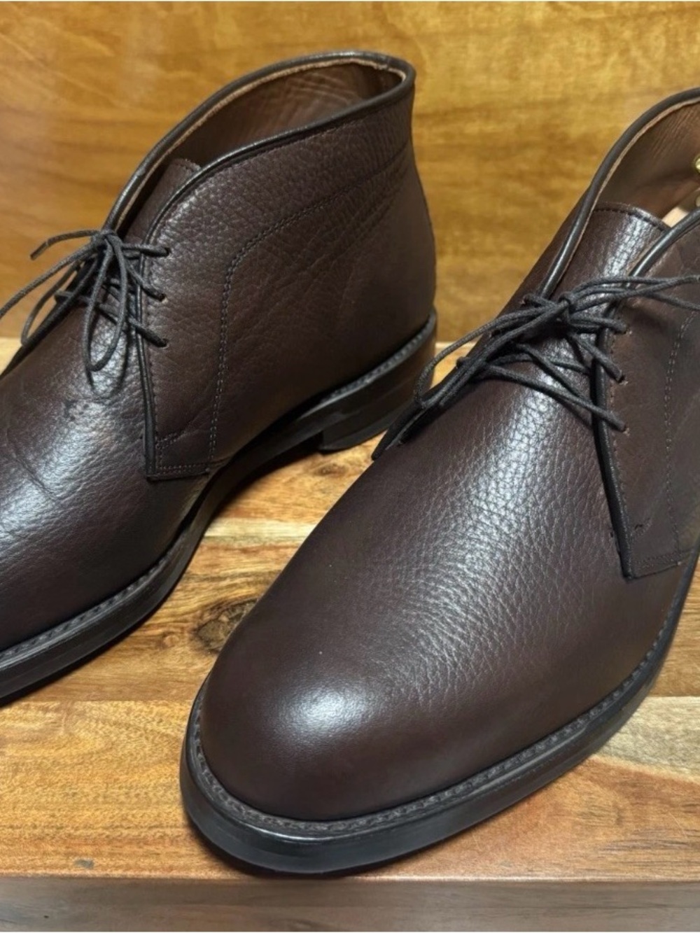 Allen Edmonds Chocolate Brown Leather Chukka Boots, size 10 E - Picture 7 of 12